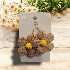 RESTOCKED Beige Daisy Earrings